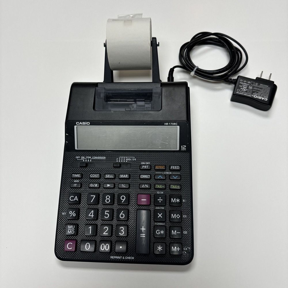 Casio HR-170RC Mini Desktop‎ 2-Color 2.0 Line-Per-Second Printing Calculator